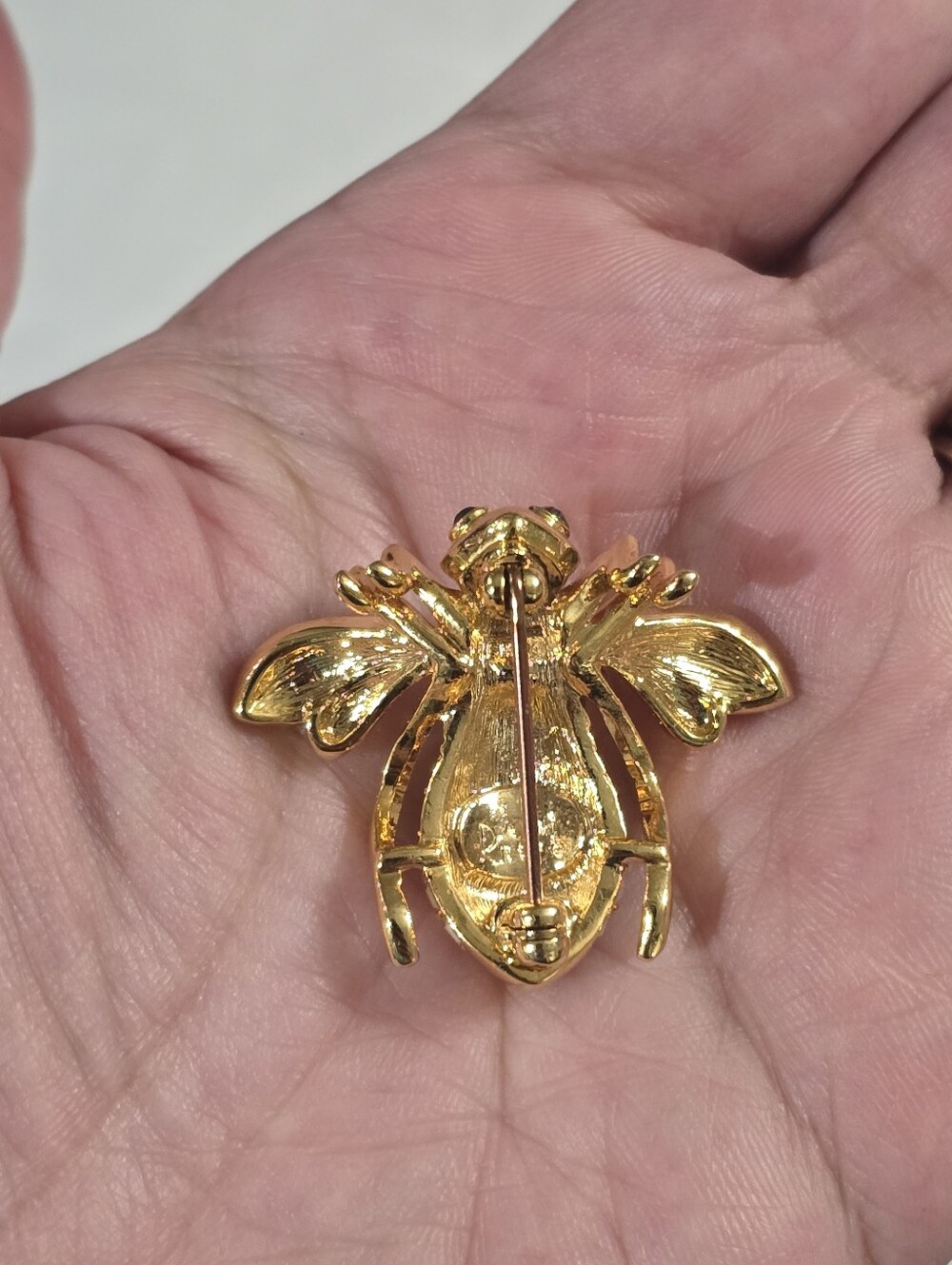Vintage Joan Rivers Opal Bee October Birthday Brooch - Picture 7 of 14